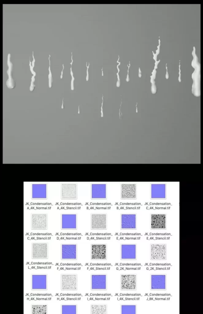 124个水滴水珠模型C4D模型CGI水滴包 - 纹理